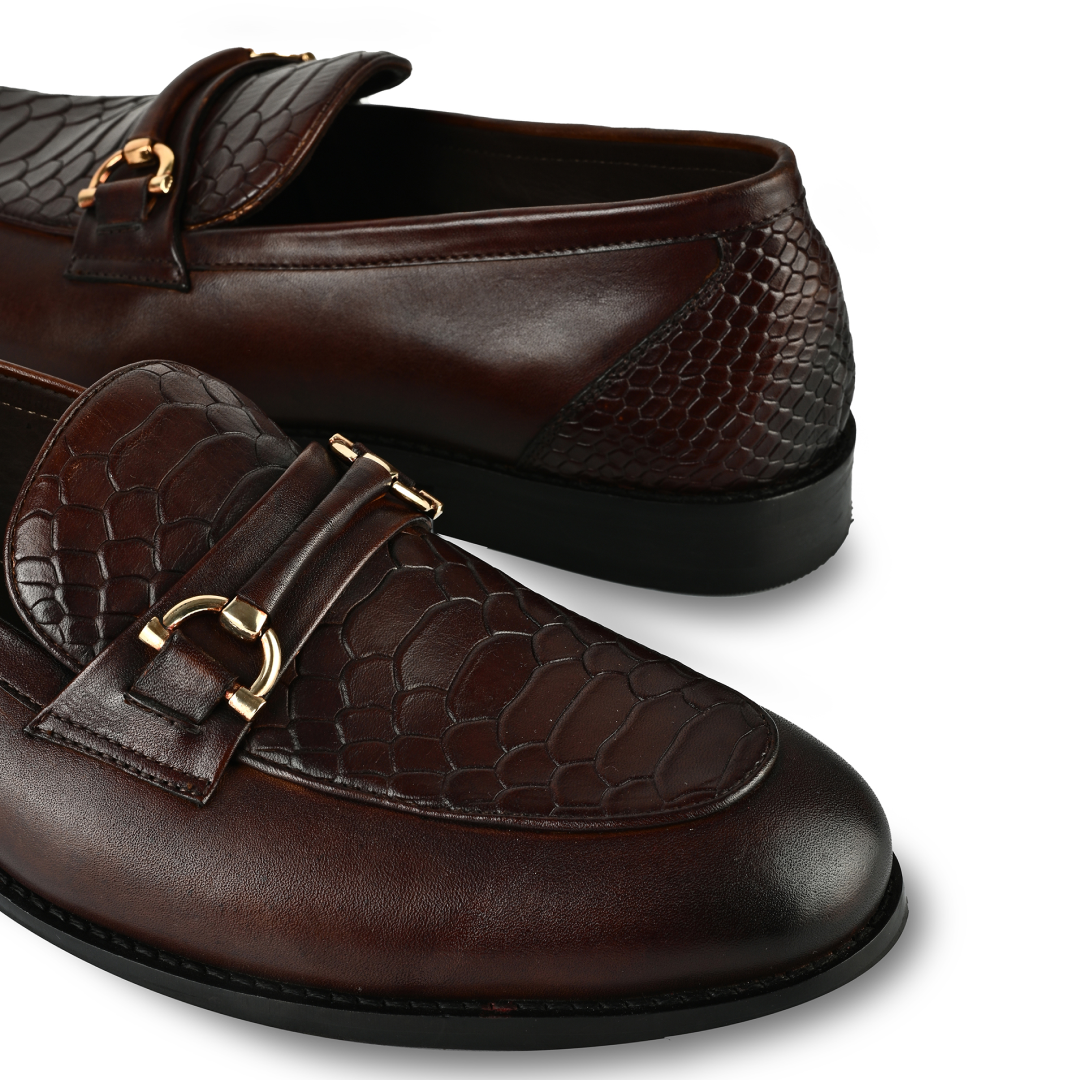 Croc Bit Loafers - Brown