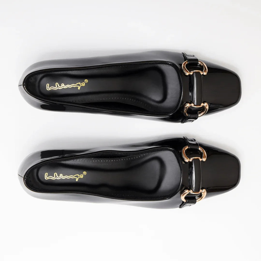 Classic Low Heel Pumps - Black