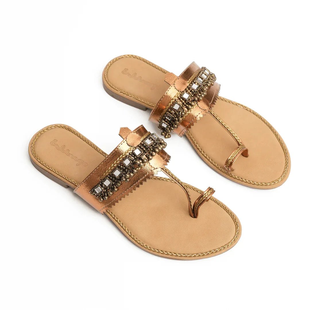 Artisan Kolhapuri Flats - Copper
