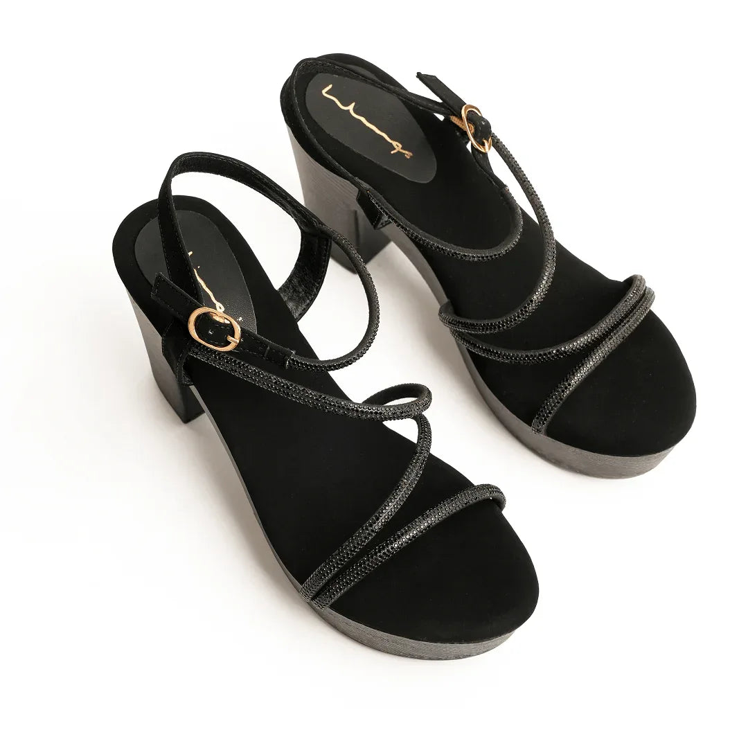 Dazzling Diamond Platforms - Black