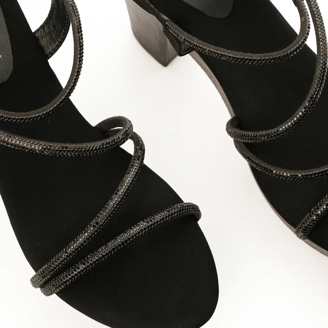 Dazzling Diamond Platforms - Black