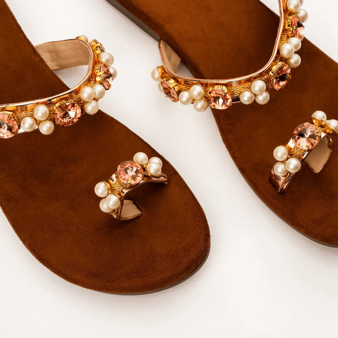 Regal Gemstone Flats - Rose Gold