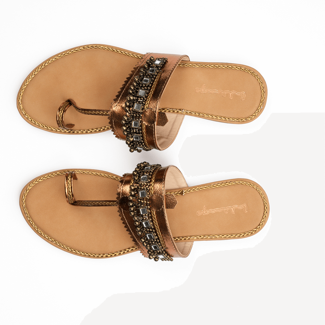 Artisan Kolhapuri Flats - Copper