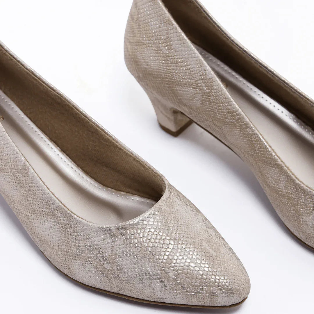 Everyday Elegance Pumps - Nude Printed