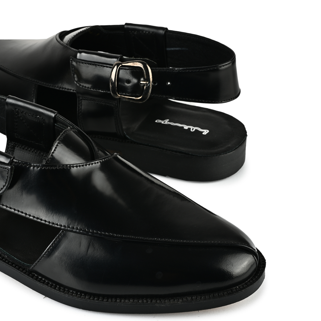 Heritage Leather Sandal - Black