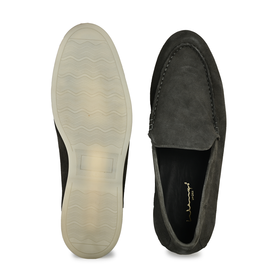 Midnight Suede Slipsons - Grey
