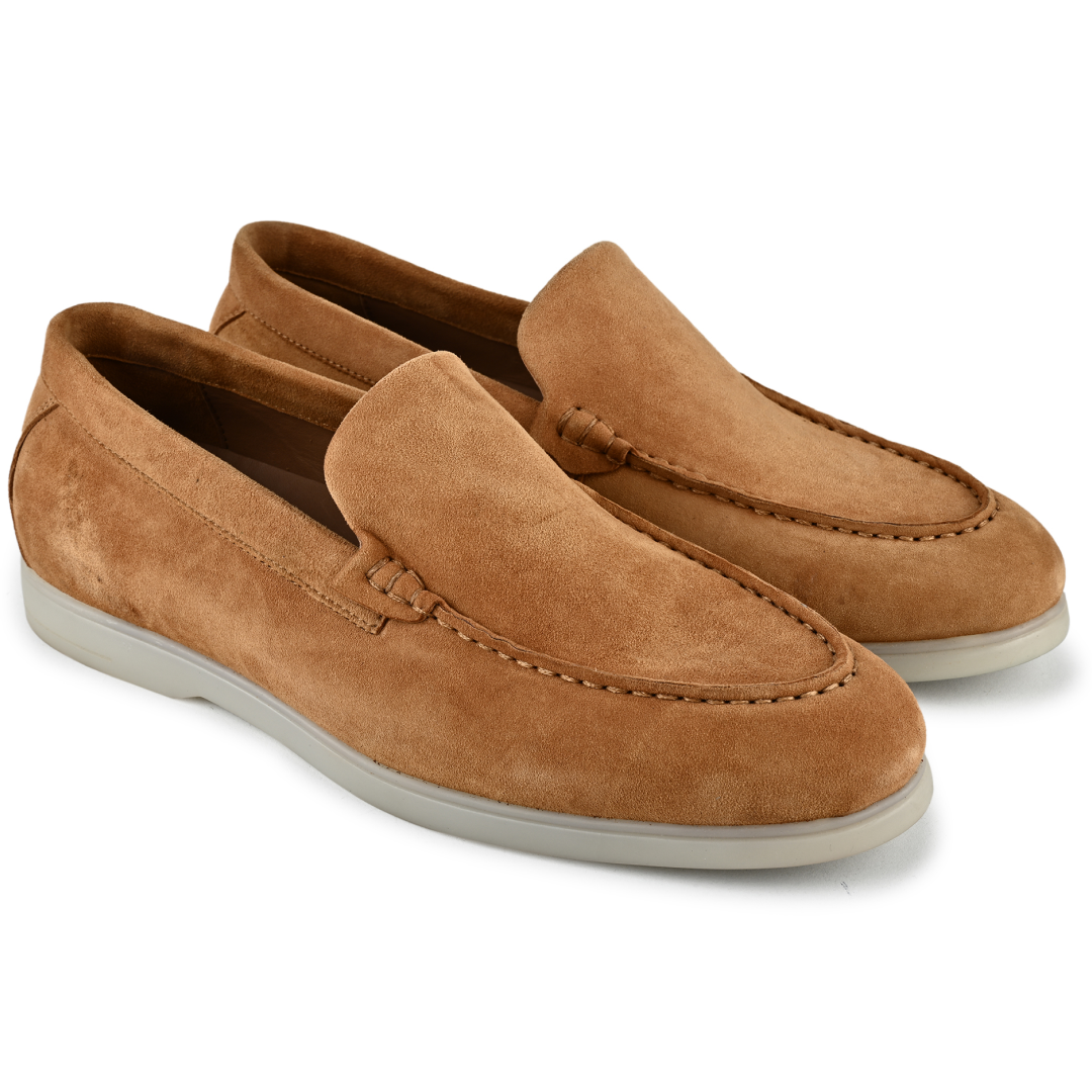 Midnight Suede Slipons - Tan