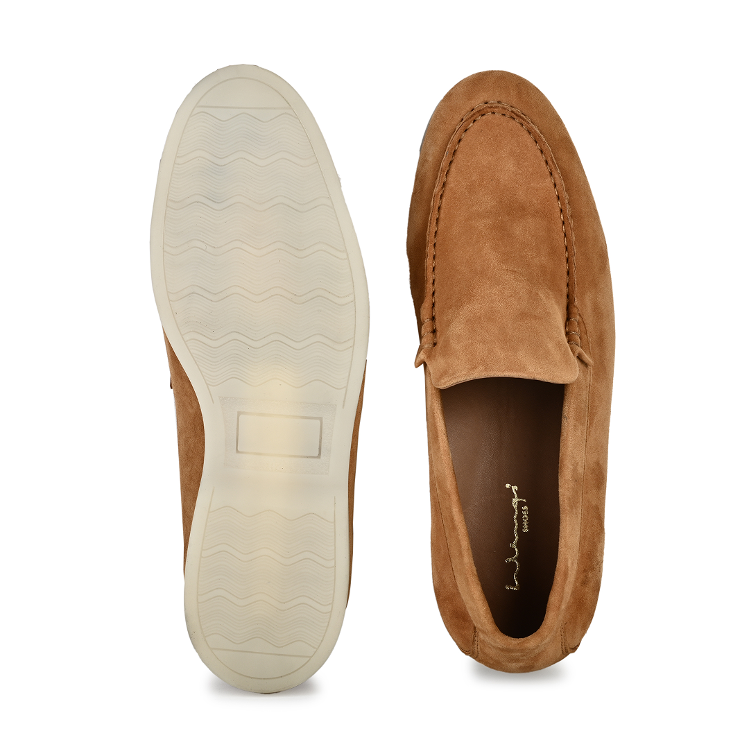Midnight Suede Slipons - Tan