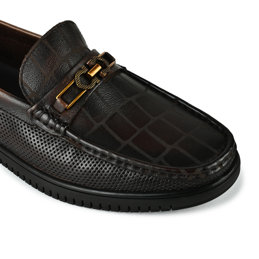 Torino Horsebit Loafers - Dark Brown