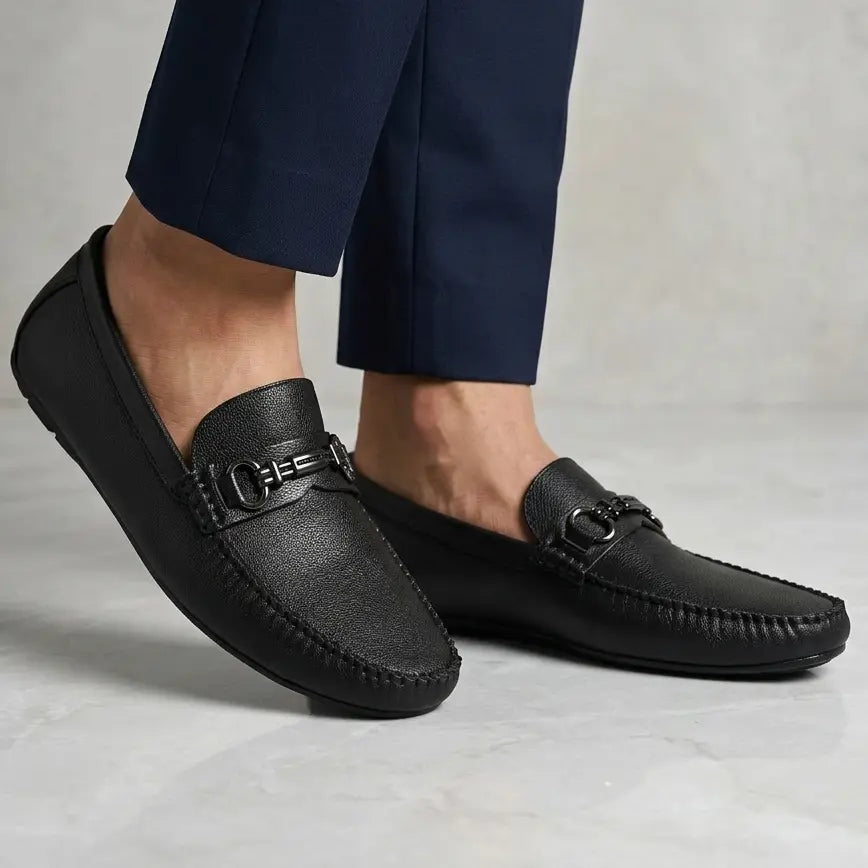 Henry Penny Moccasins - Matte Black