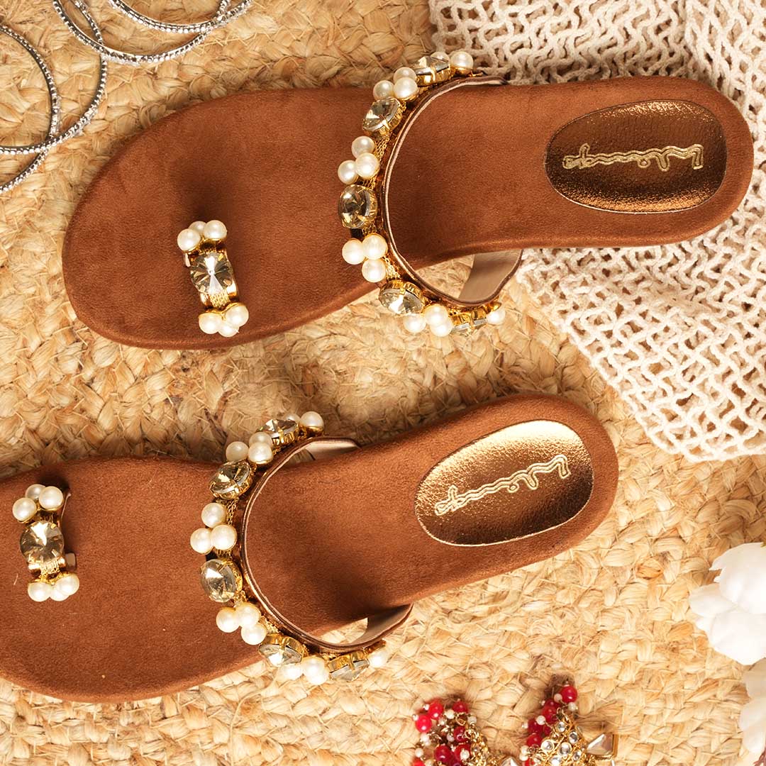Regal Gemstone Flats - Antique Gold