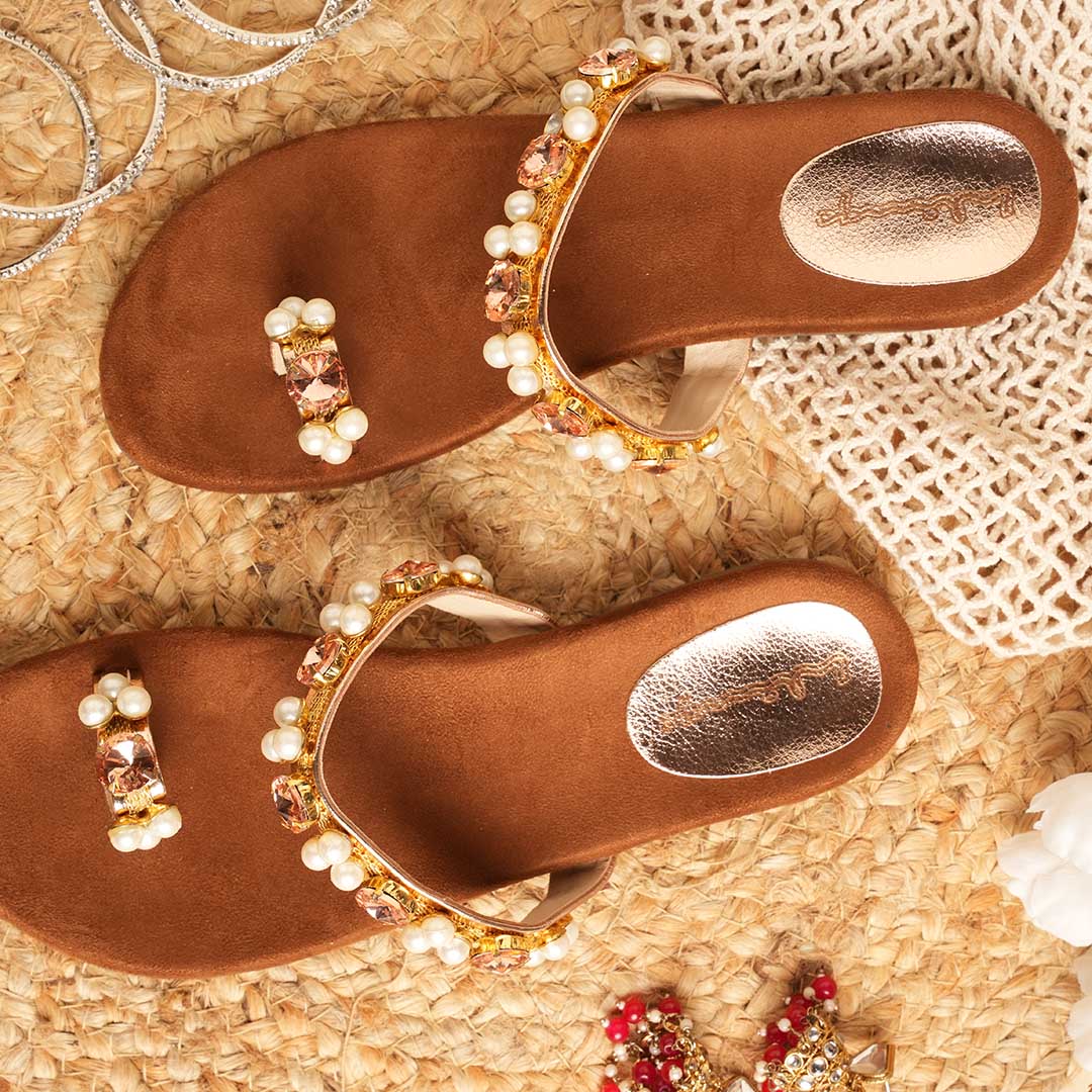 Regal Gemstone Flats - Rose Gold