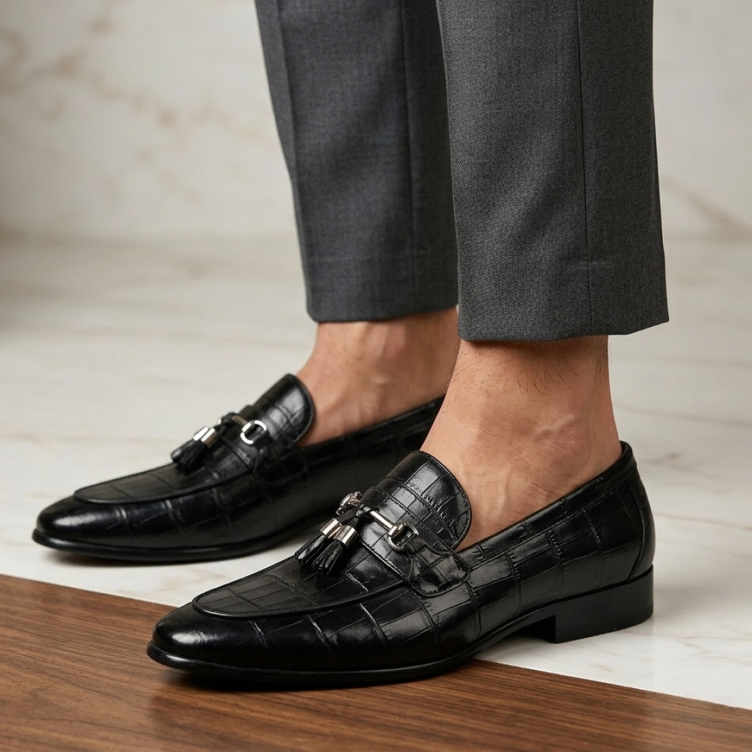 Cambridge Tassel Loafers - Black