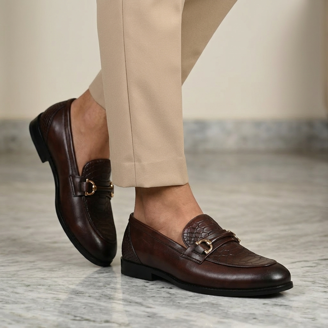 Croc Bit Loafers - Brown