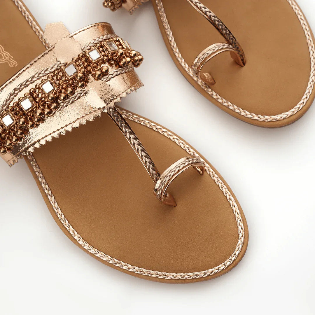 Artisan Kolhapuri Flats - Copper