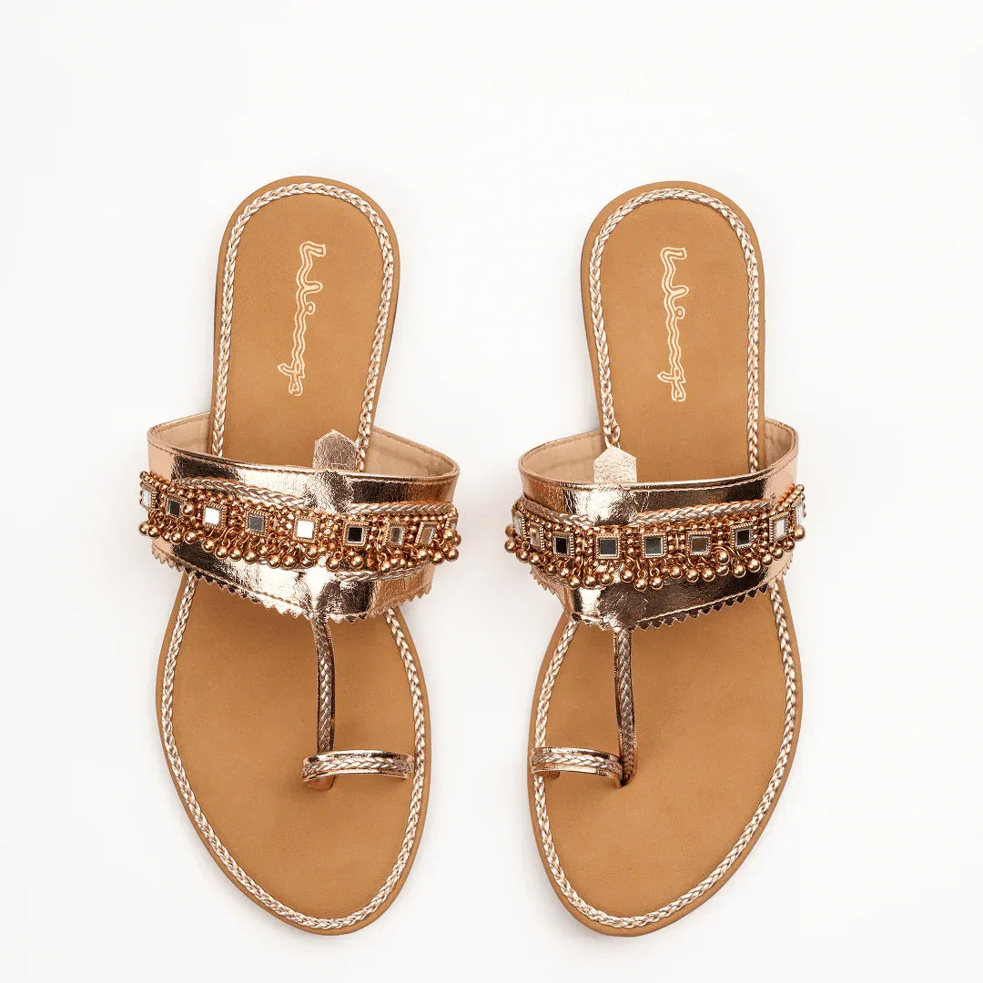 Artisan Kolhapuri Flats - Copper