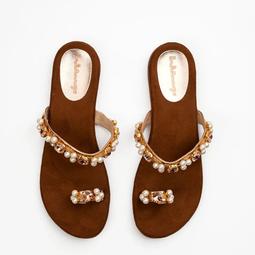 Regal Gemstone Flats - Rose Gold