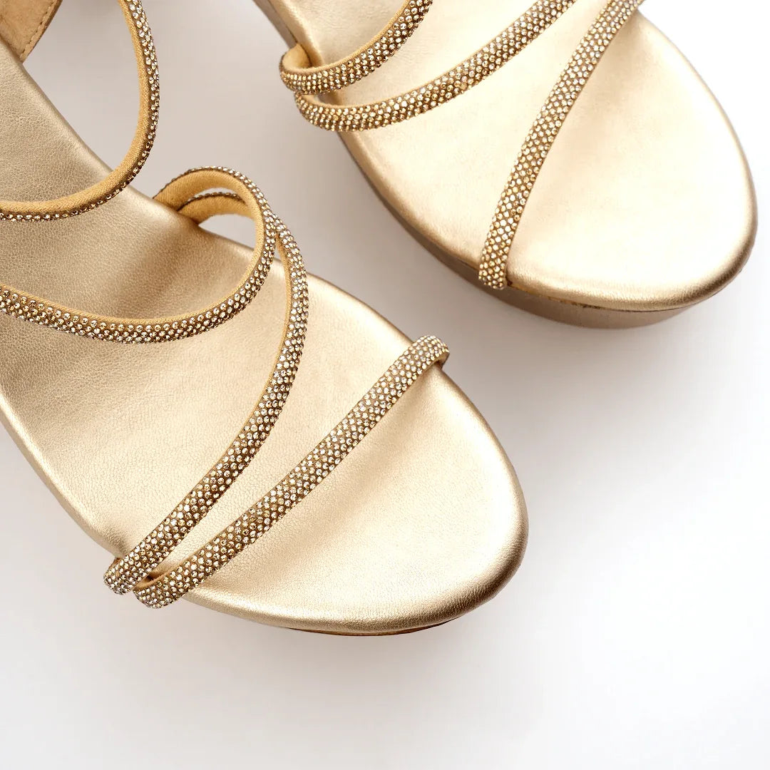 Dazzling Diamond Platforms-Gold