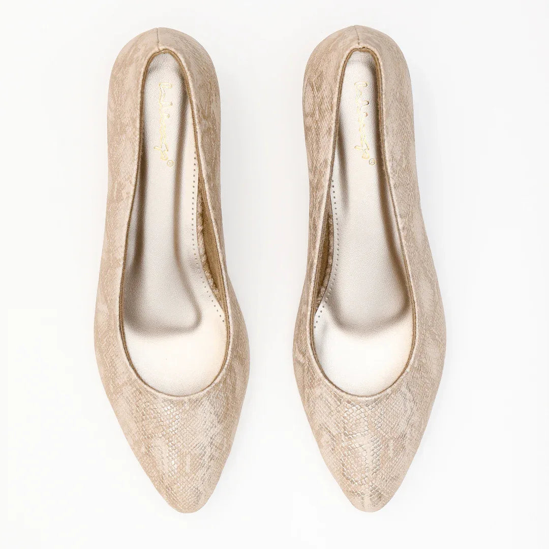 Everyday Elegance Pumps - Nude Printed
