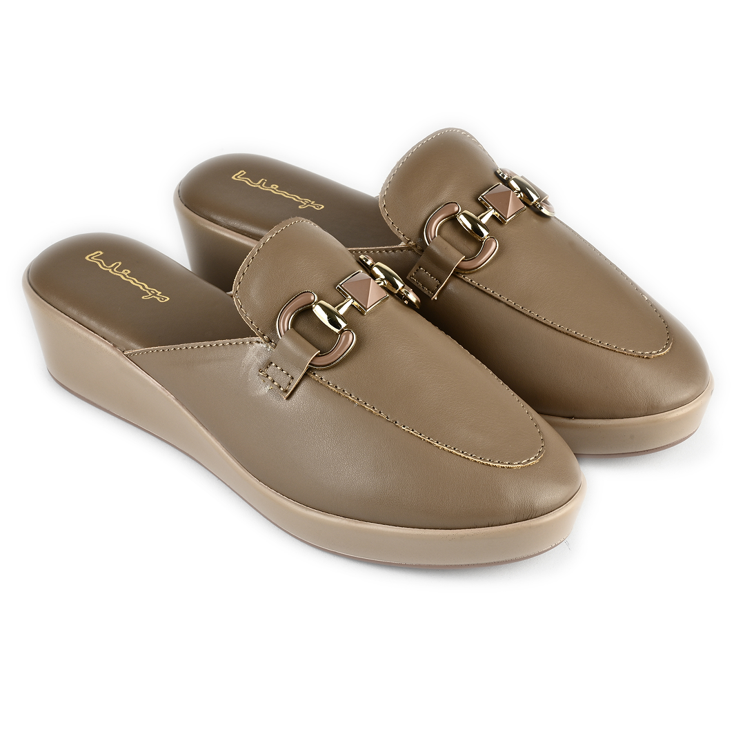 Gina Horsebit Mule Loafers - Brown