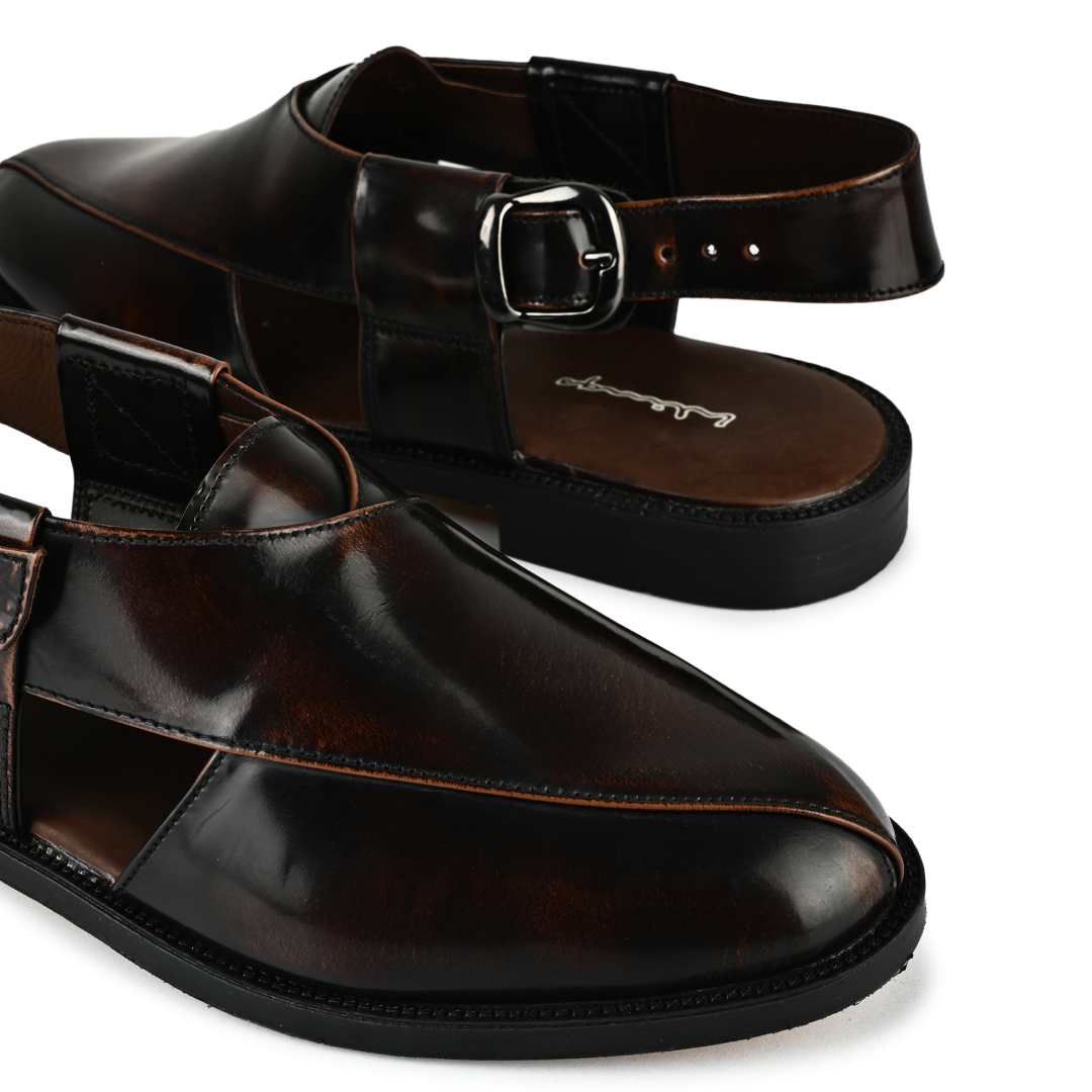 Heritage Leather Sandal - Dark Brown
