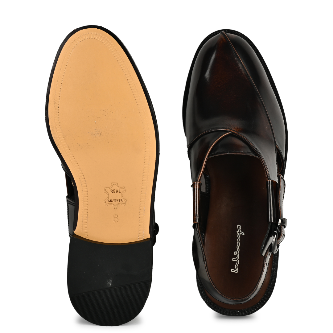 Heritage Leather Sandal - Dark Brown