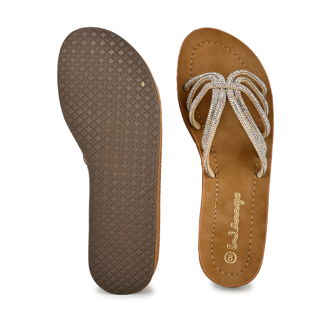 Kate Rhinestone Strappy Platforms - Sliver