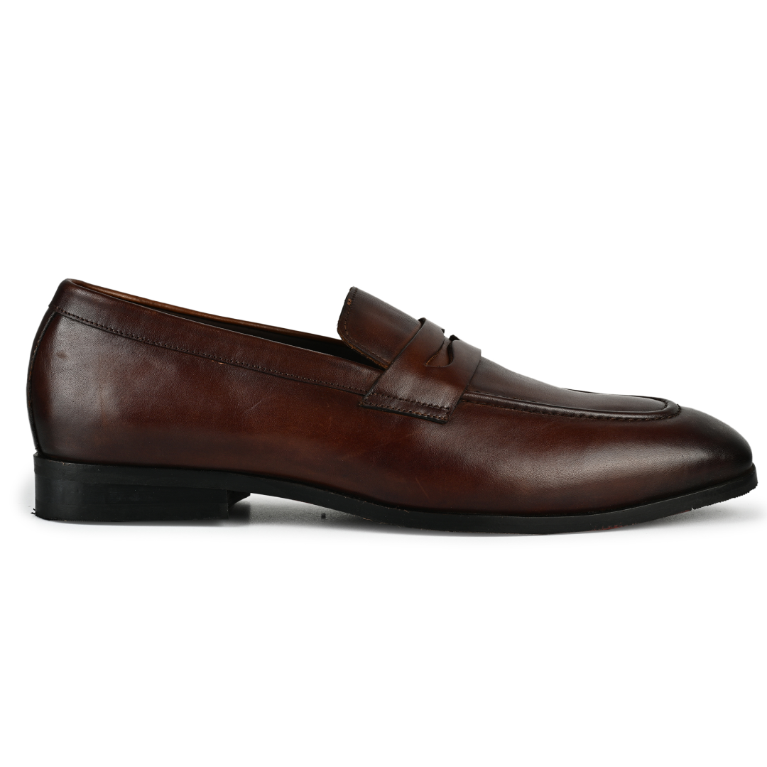 Allen Leather Penny Moccasins - Brown