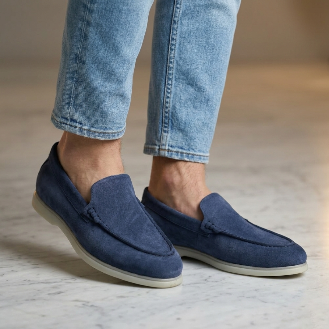 Midnight Suede Slipons - Blue