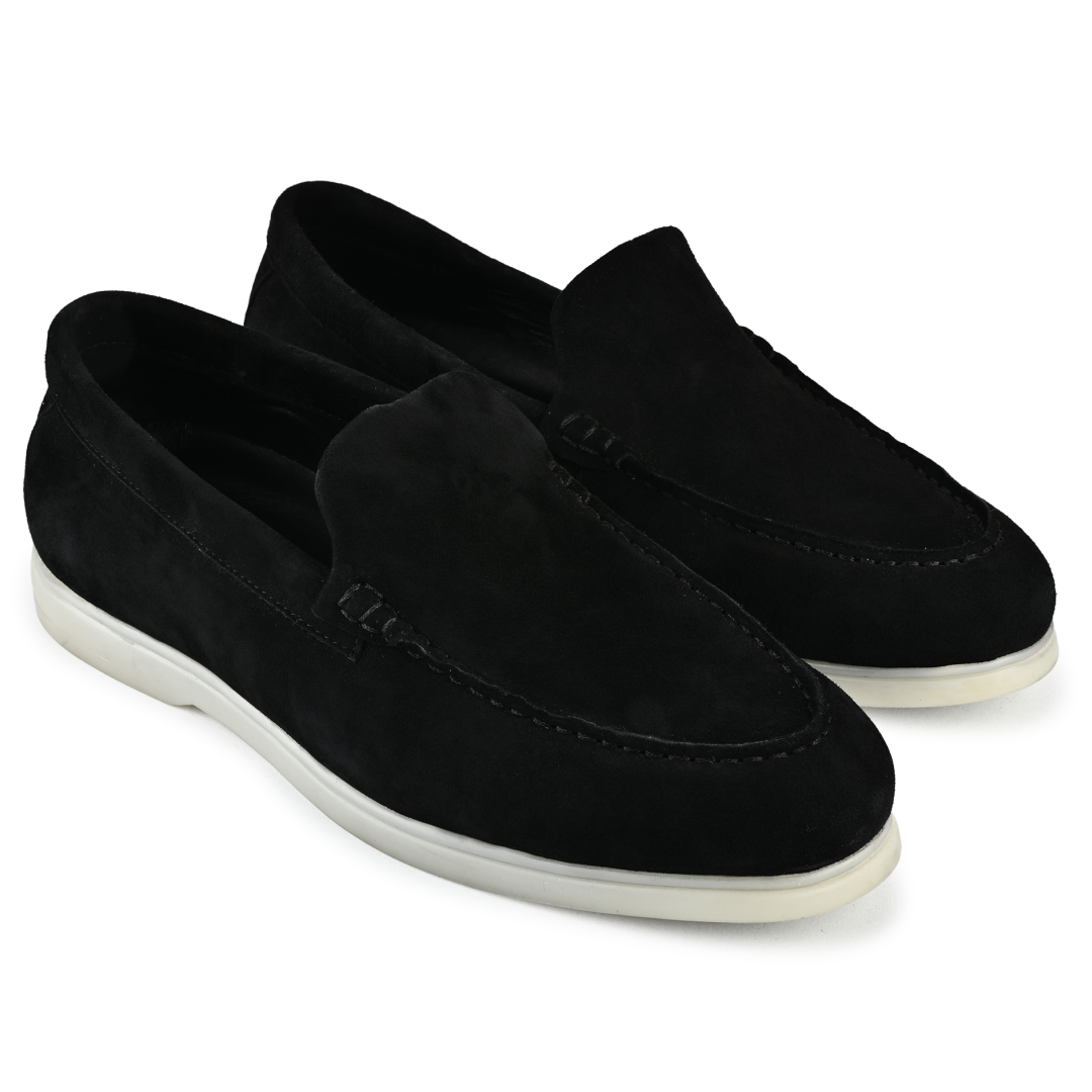 Midnight Suede Slipons - Black