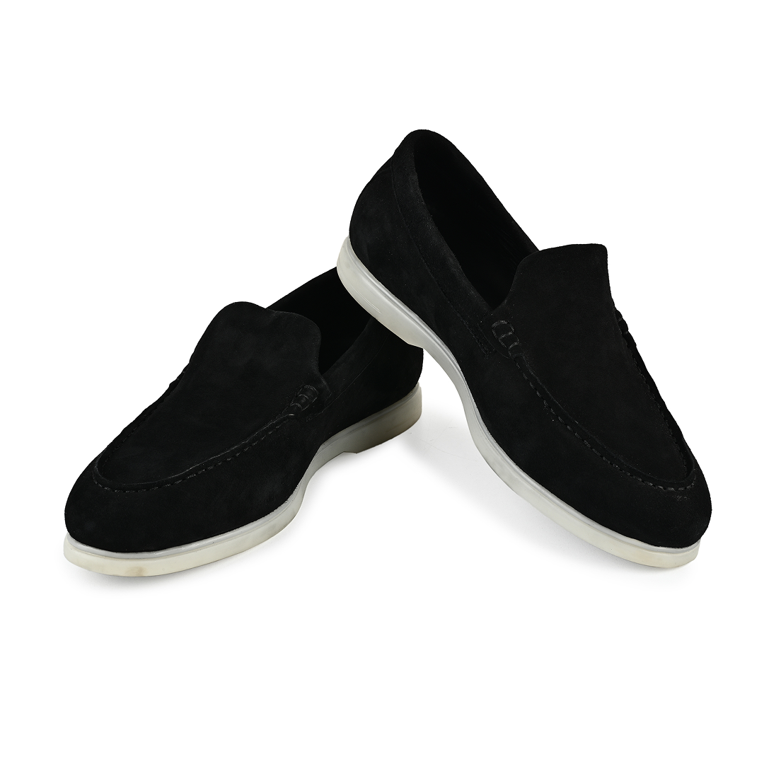 Midnight Suede Slipons - Black