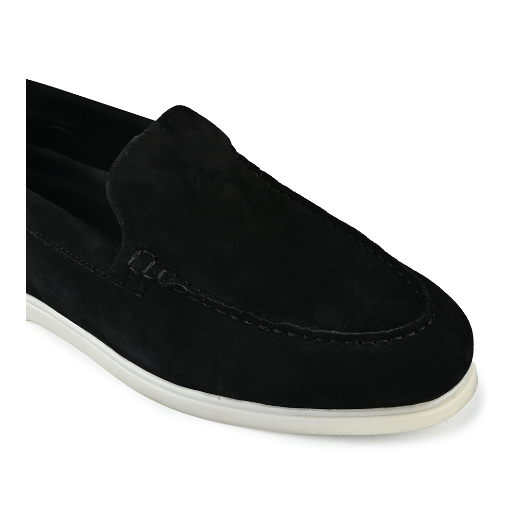 Midnight Suede Slipons - Black