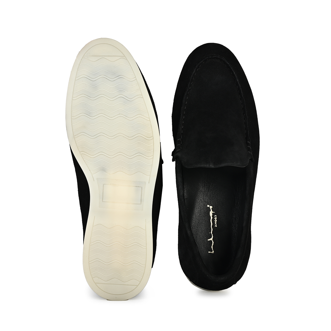 Midnight Suede Slipons - Black