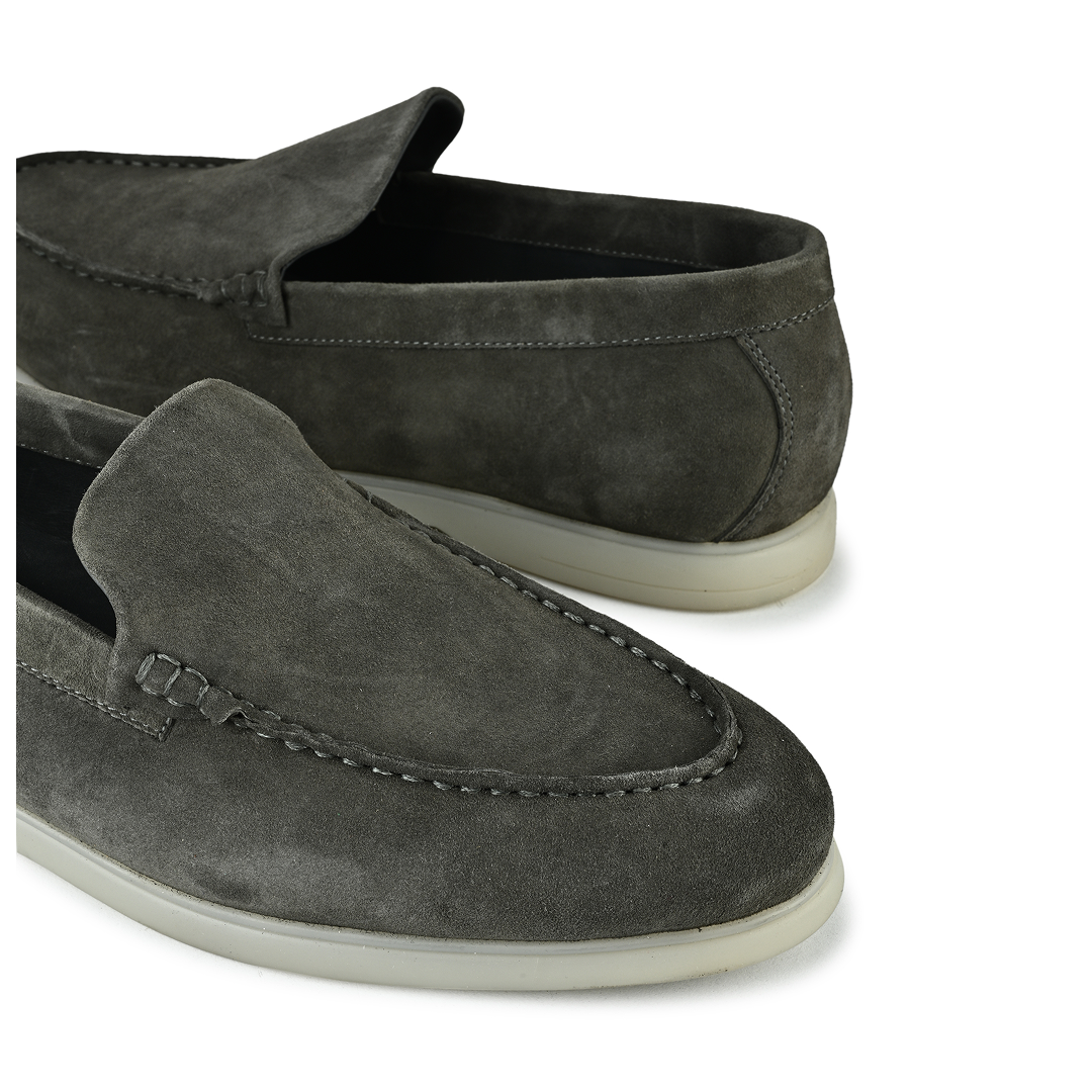 Midnight Suede Slipsons - Grey