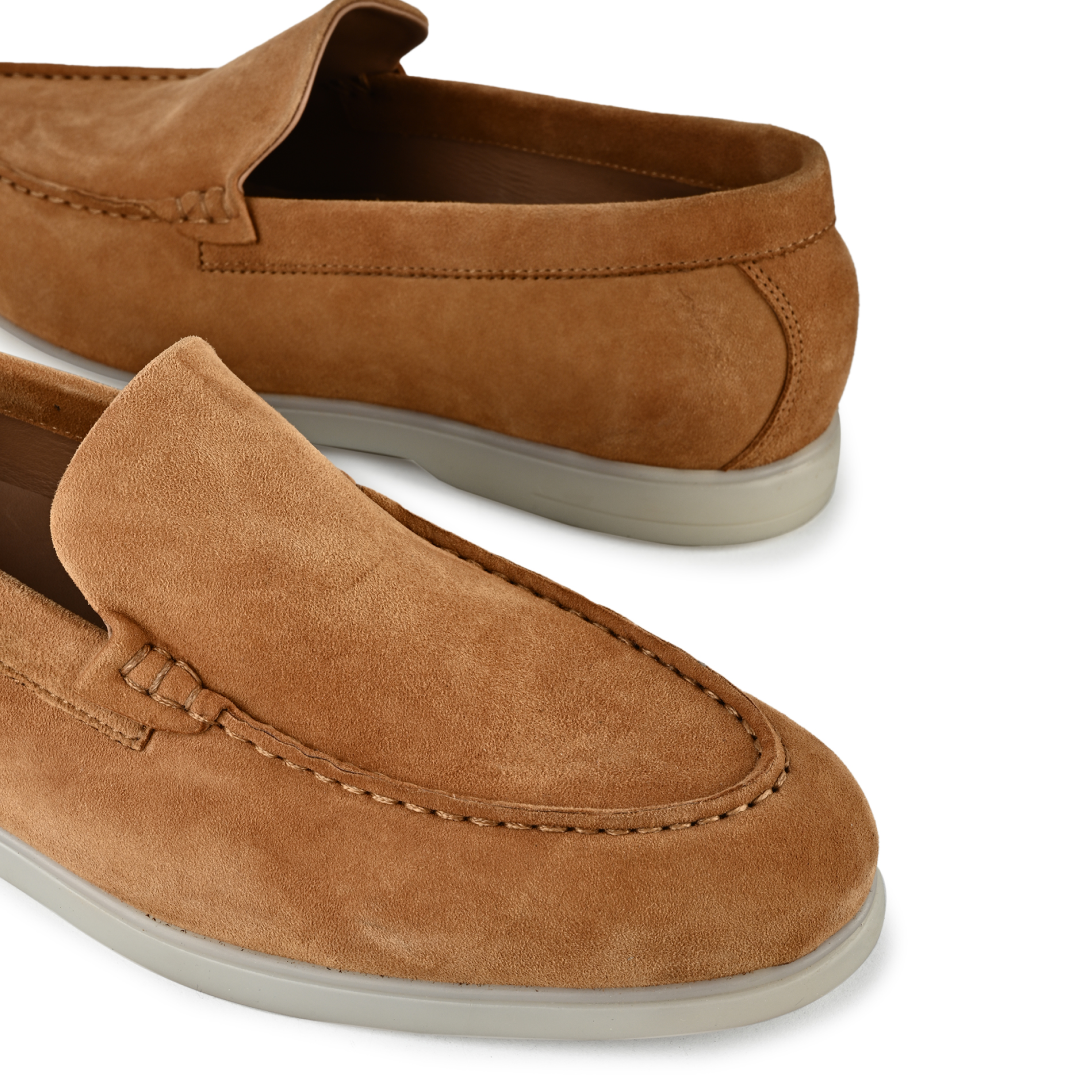 Midnight Suede Slipons - Tan