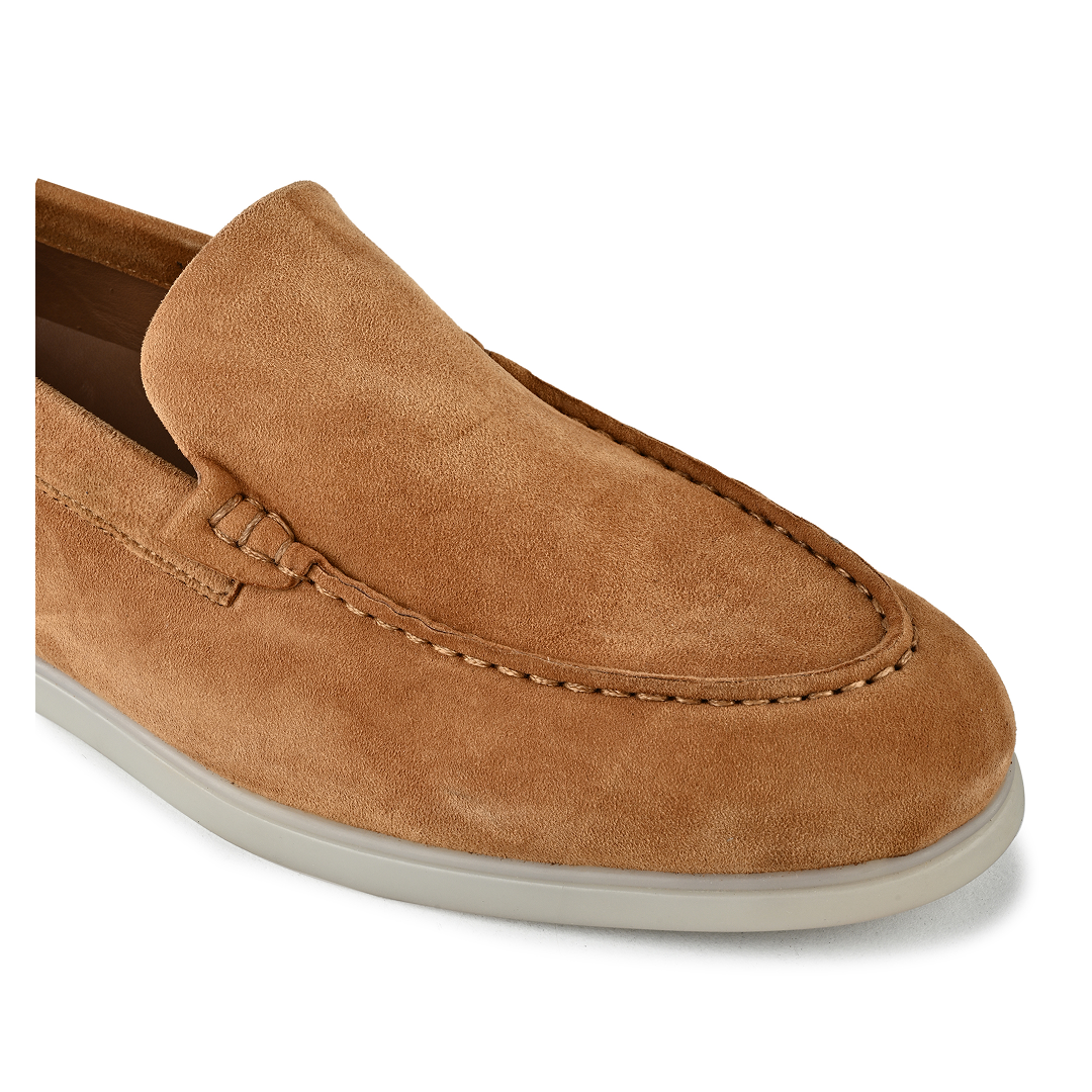 Midnight Suede Slipons - Tan