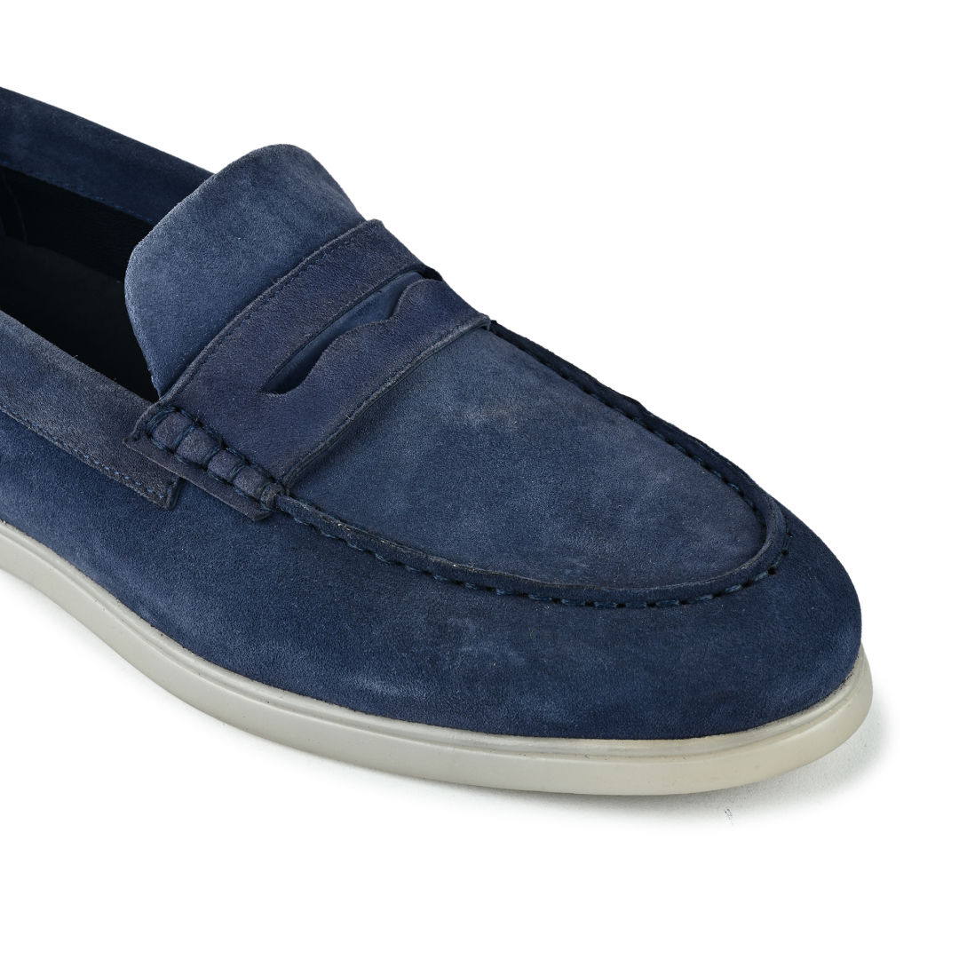 Roma Suede Loafers - Blue