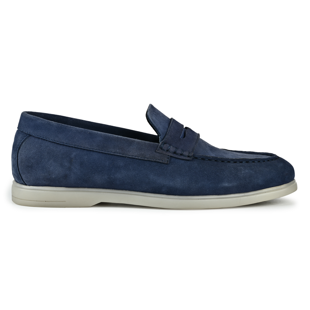 Roma Suede Loafers - Blue