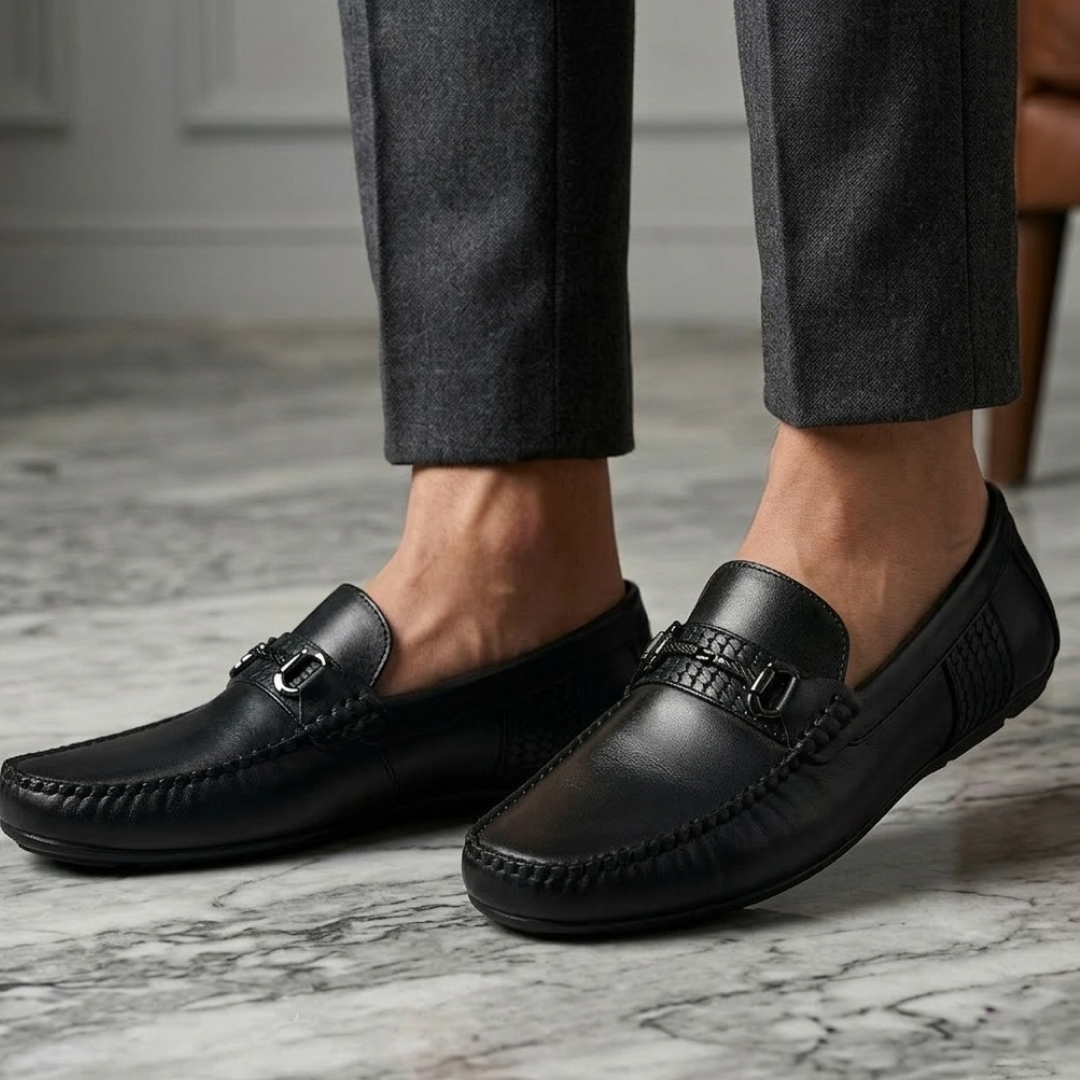 Thomas Men Horsebit Loafers- Black
