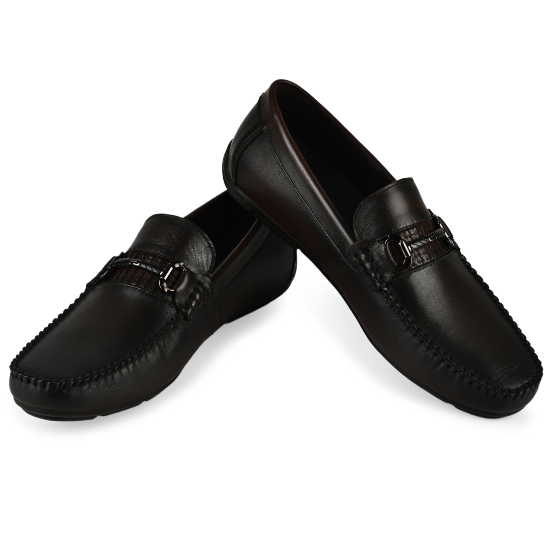 Thomas Men Horsebit Loafers- Dark Brown