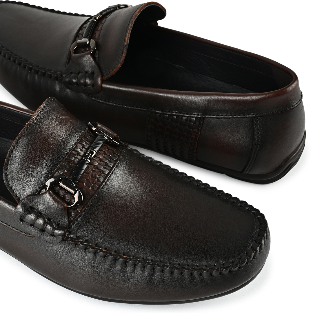 Thomas Men Horsebit Loafers- Dark Brown