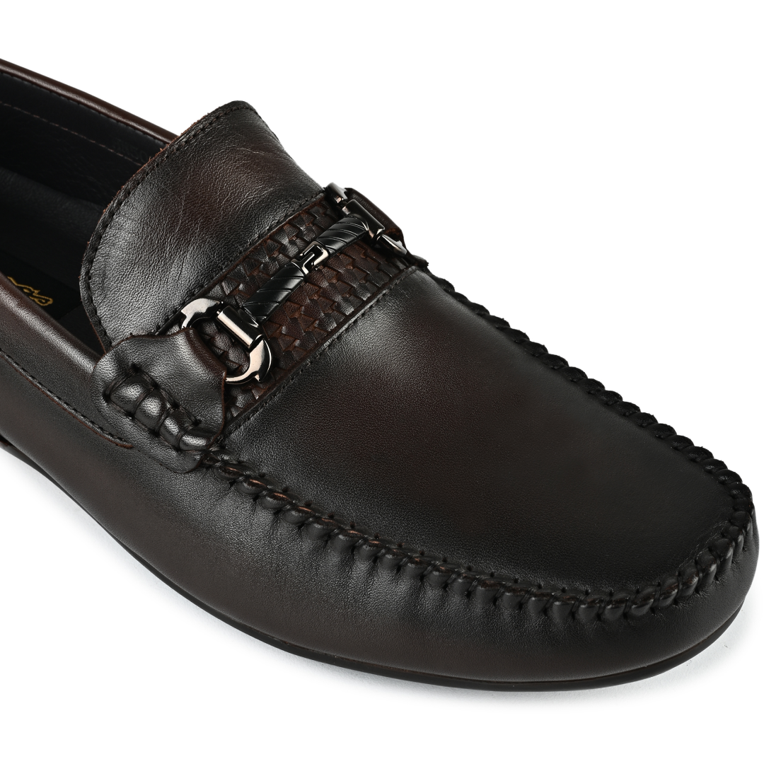 Thomas Men Horsebit Loafers- Dark Brown