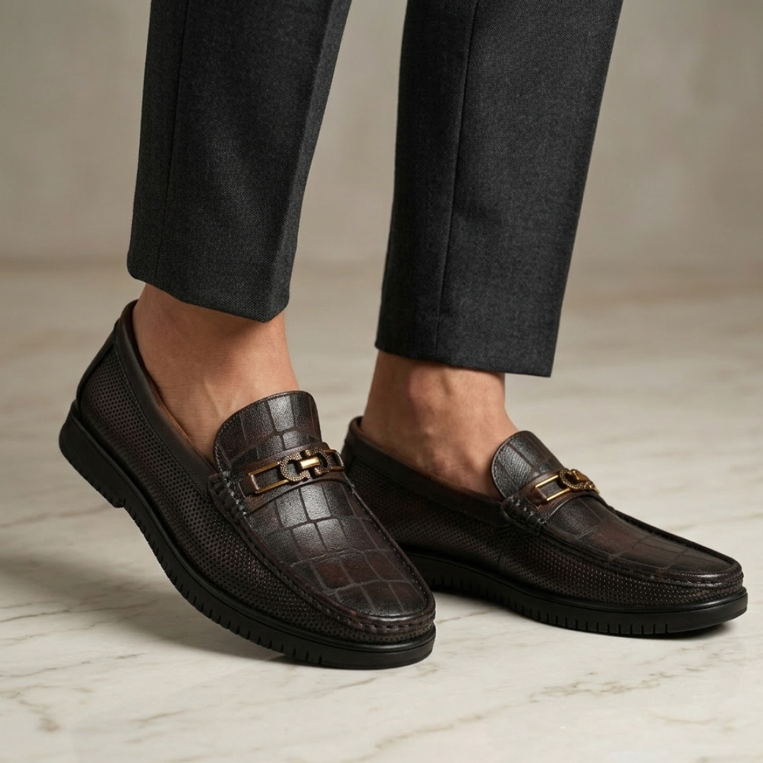 Torino Horsebit Loafers - Dark Brown