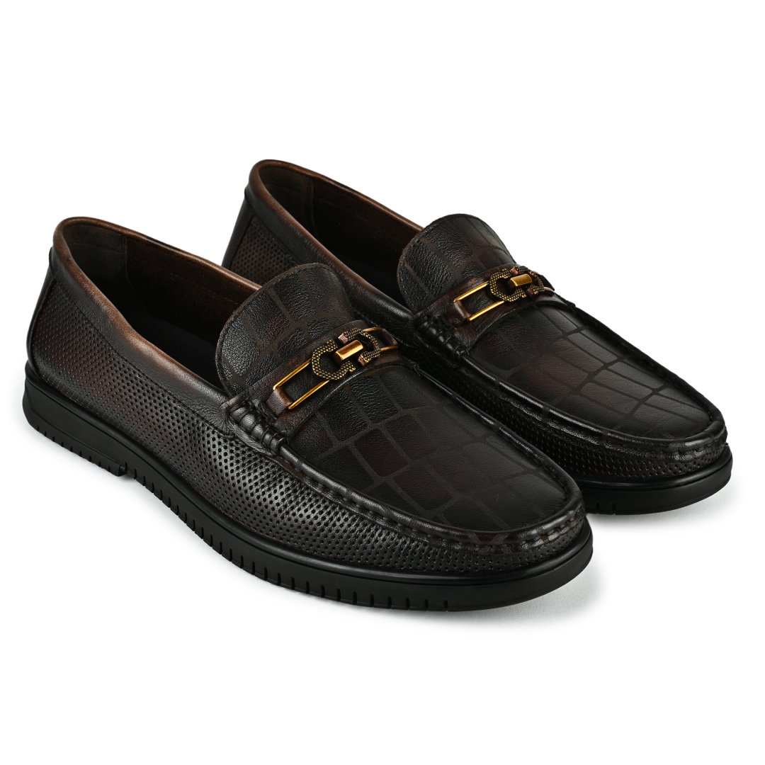 Torino Horsebit Loafers - Dark Brown