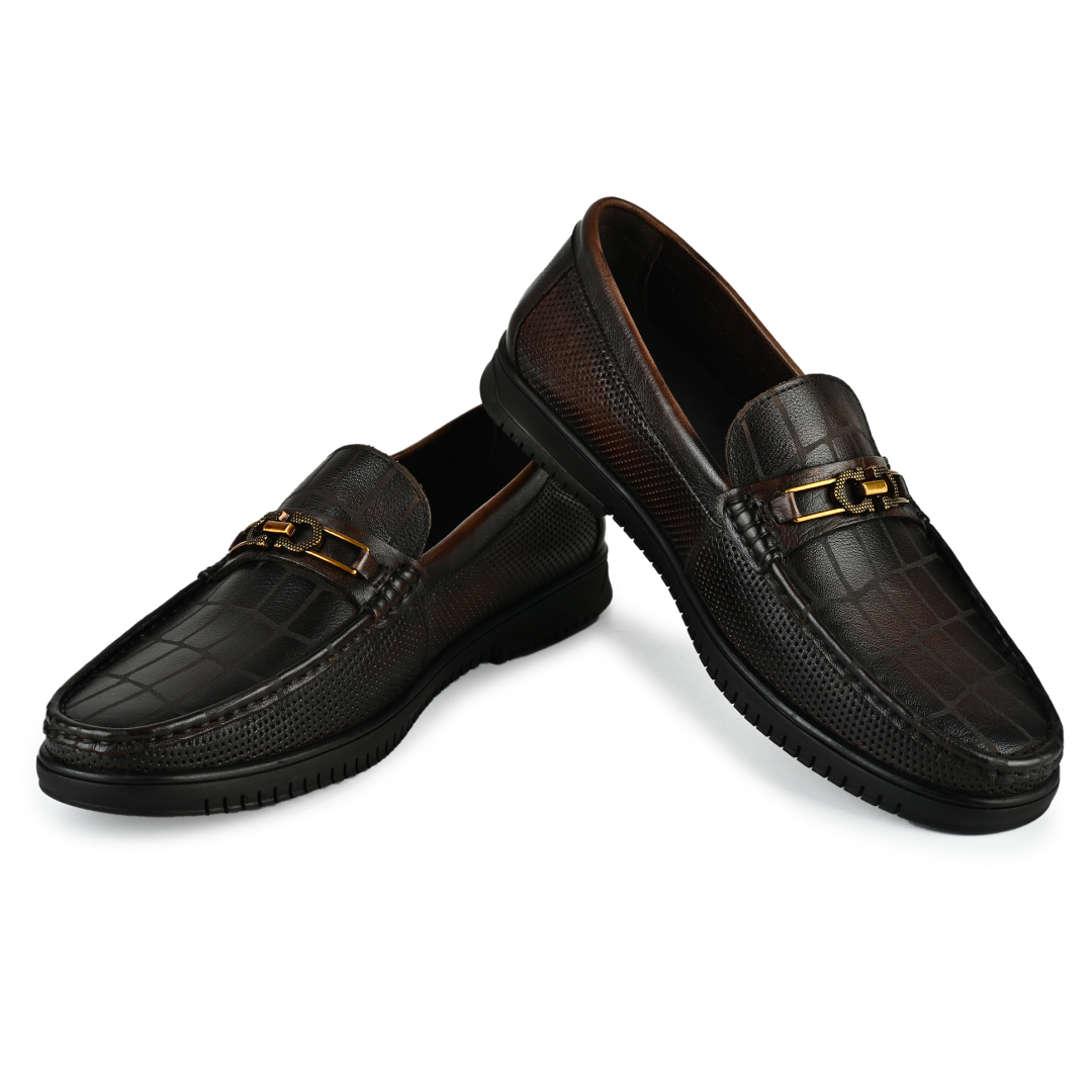Torino Horsebit Loafers - Dark Brown